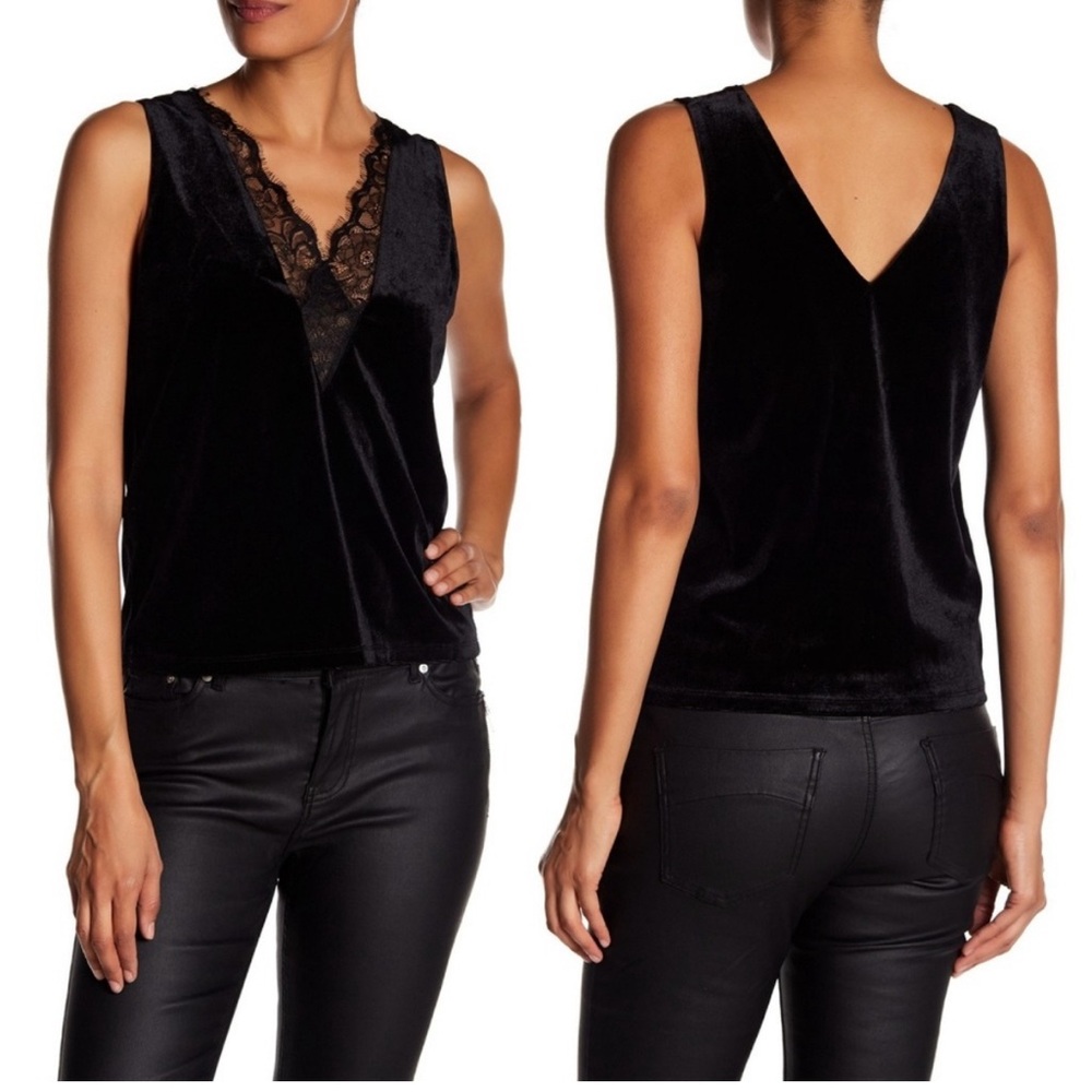 Vero Moda Deidre Velvet Lace Detail Knit Top